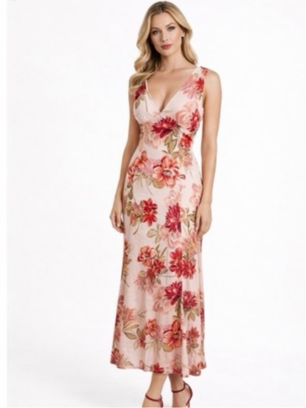 Paper Heart Sleeveless Floral Linen Blend  Dress‎ XS new with tags